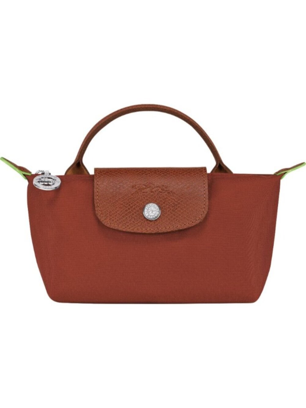 Longchamp Le Pliage Green Mini Pouch Cosmetic Case - Chestnut